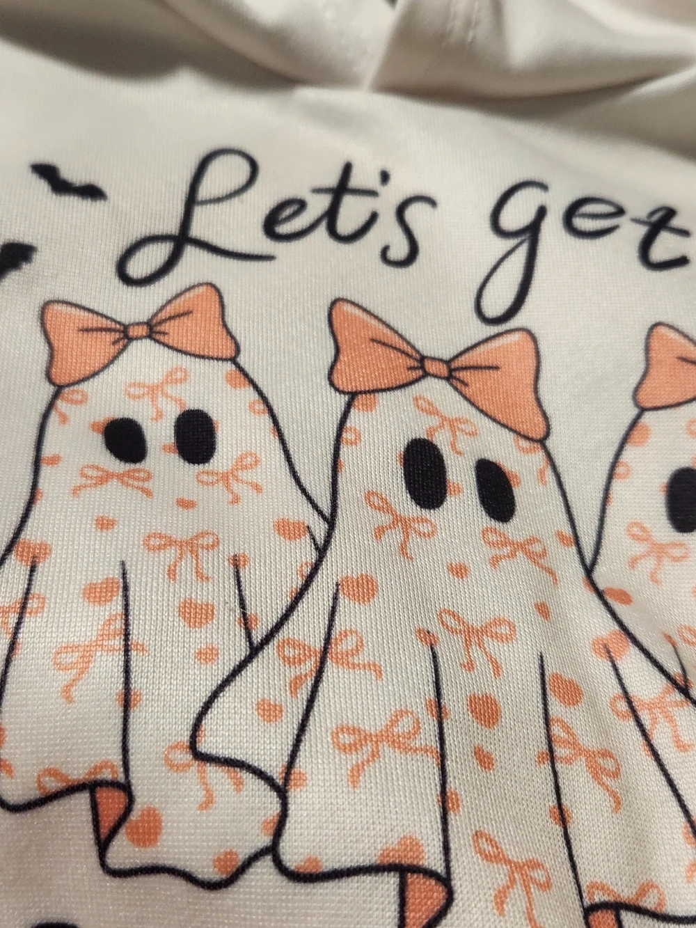SHEIN White and Orange Halloween Ghosts Kids Set
